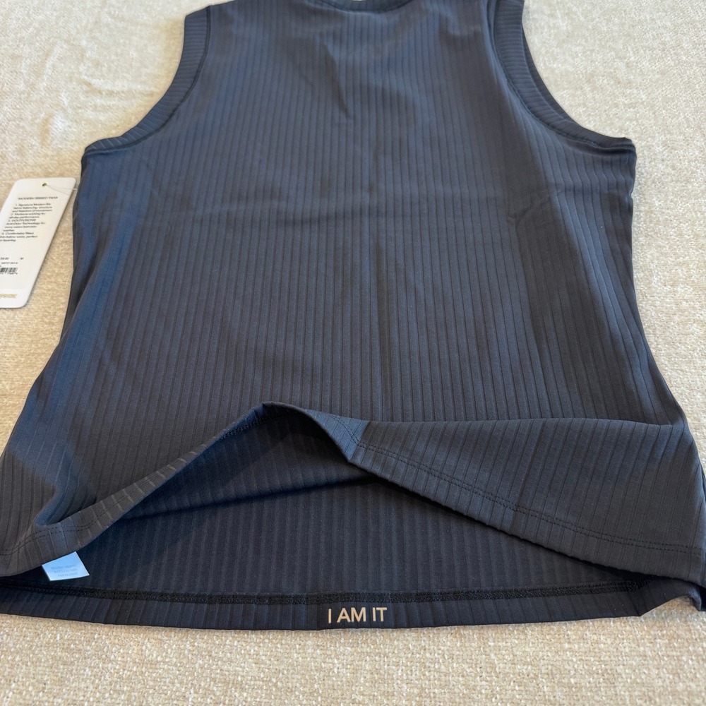 RHONE Black Ribbed Tank Top - Picture 9 of 9